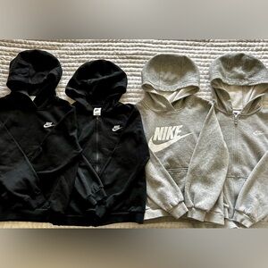 Lot of 4 Boys Large Nike Hoodies